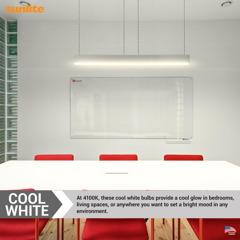 Sunlite 21-Inch F13T5/CW T5 Linear Fluorescent Lamp, 13 Watts, 850 Lumens, 4100K Cool White, Miniature G5 Bi-Pin Base, ROHS Compliant, High Performance Straight Tube, 10 Pack - Image 4